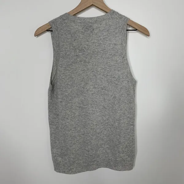 Reformation Women's Gray Reese Cashmere Tank Top Small - Image 3
