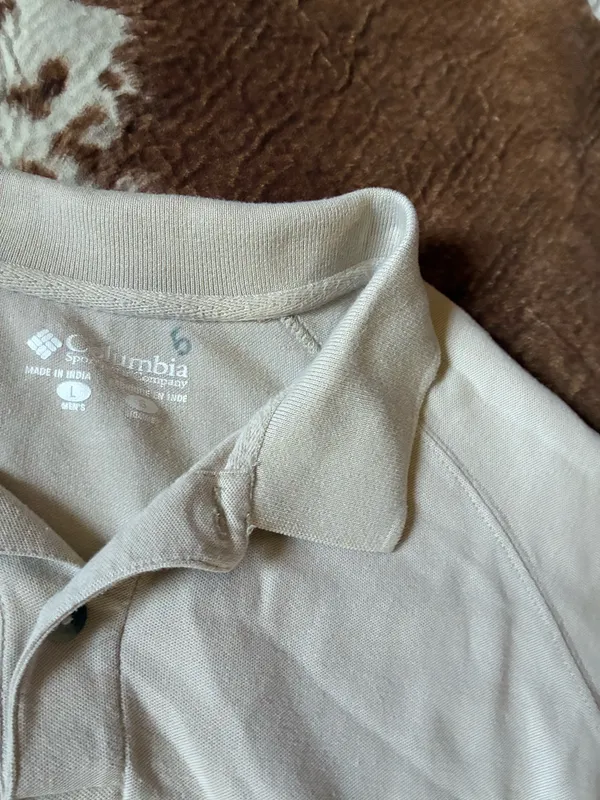 Petal Columbia Men's polo shirt size large 100% cotton Vintage - Image 3