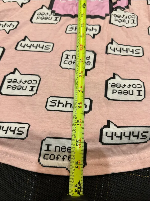 Girls Pink Coffee Graphic Pajama Tank & Shorts Set - Image 4