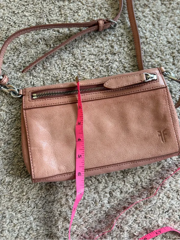 Frye Reed Leather Wristlet Crossbody in Dusty Rose - Image 8