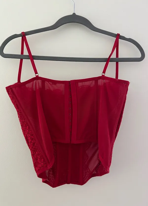 Urban Outfitters Red Corset Top - Image 4