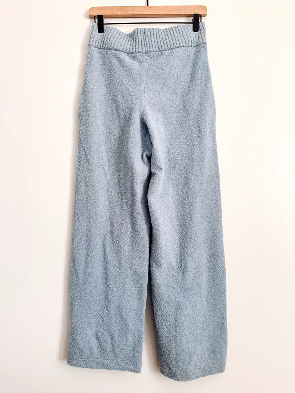 Eberjey High Rise Blue Bouclé Wide Leg Pants Size S NWT - Image 6