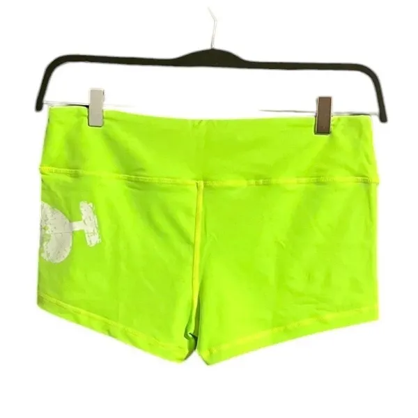WodBottom‎ Neon Green CrossFit Booty Shorts Weightlifting Gym Size Large - Image 5
