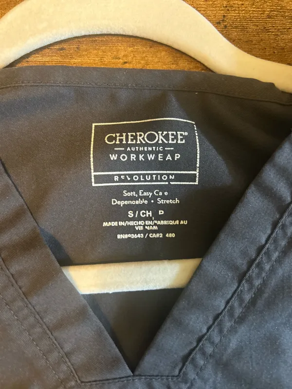 Dark Grey Cherokee Scrub Top - Image 2