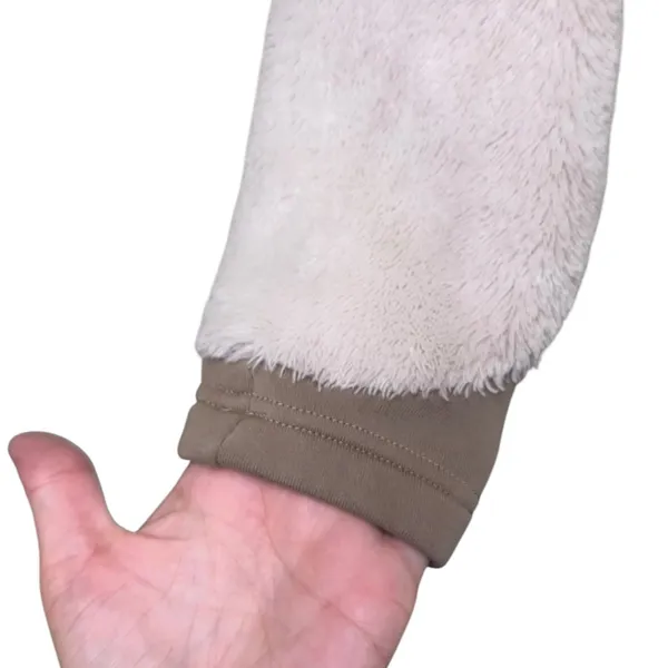 Mountain Hardwear Monkey Fleece Jacket Medium‎ Full Zip High Pile Sherpa Cream - Image 2