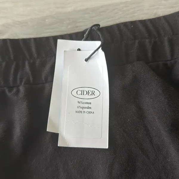 Cider Solid Ruched Mini Skirt With Strap Black S NWT - Image 10