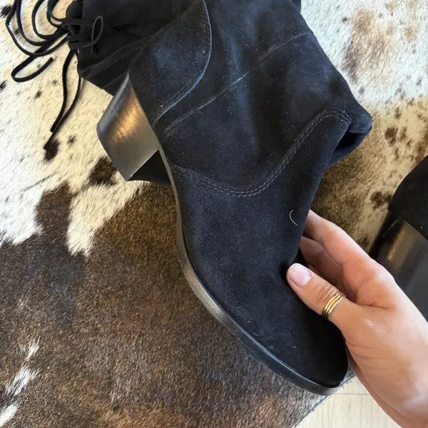 FRYE Clara Tassel Over Knee Women's Black Suede Boot‎ Size 8.5 - Image 6