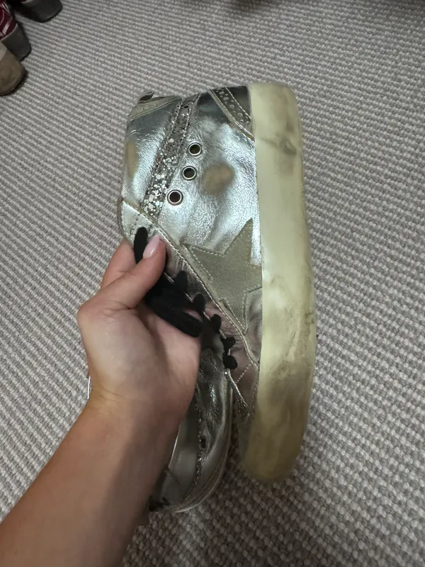 Golden Goose Midstar Grey Silver Sequin - Image 2