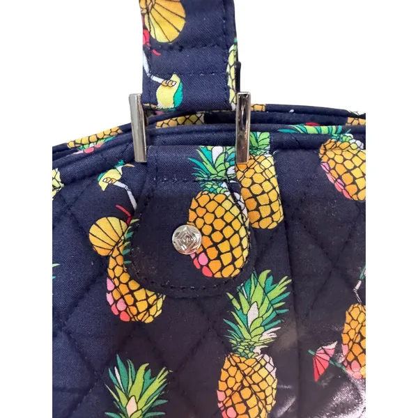 VERA BRADLEY LARGE GLENNA "TOUCAN PARTY" PATTERN‎ Bag Navy Blue Beach Travel - Image 6