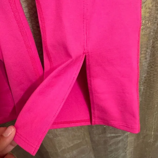 Free People Movement Neon Hot Pink Slit Flare Ankle Legging Small NWOT - Image 5