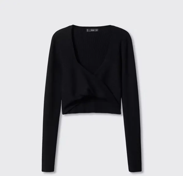 Double Breasted Cropped Sweater - Image 2