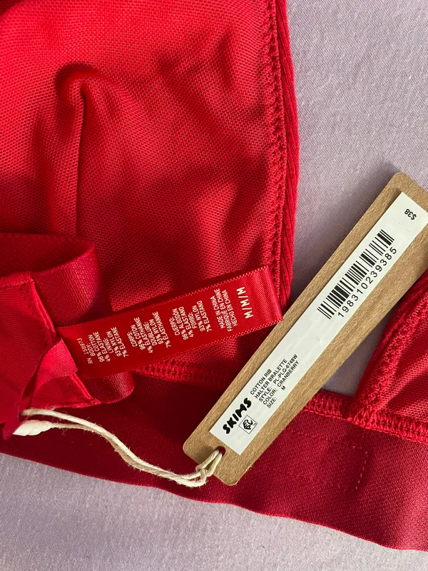 SKIMS nwt cotton rib halter bralette - Image 8