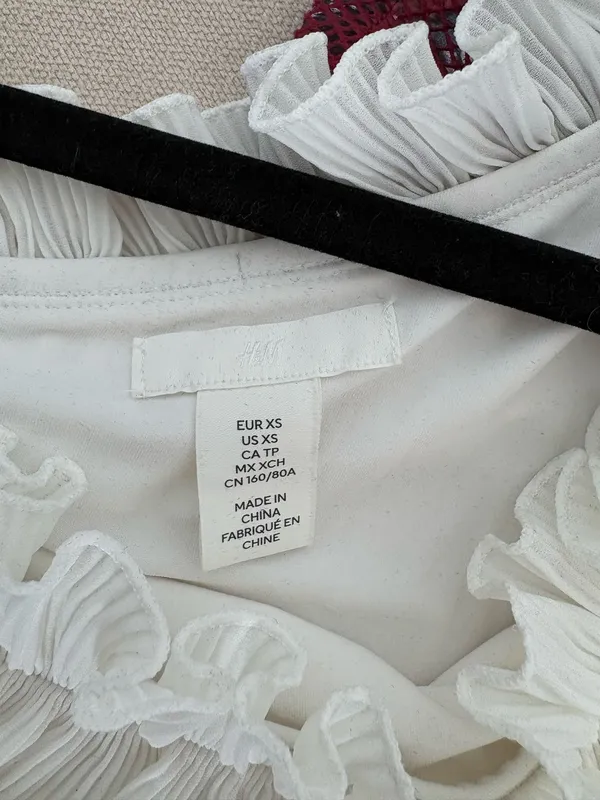 H&M White one shoulder top - Image 2
