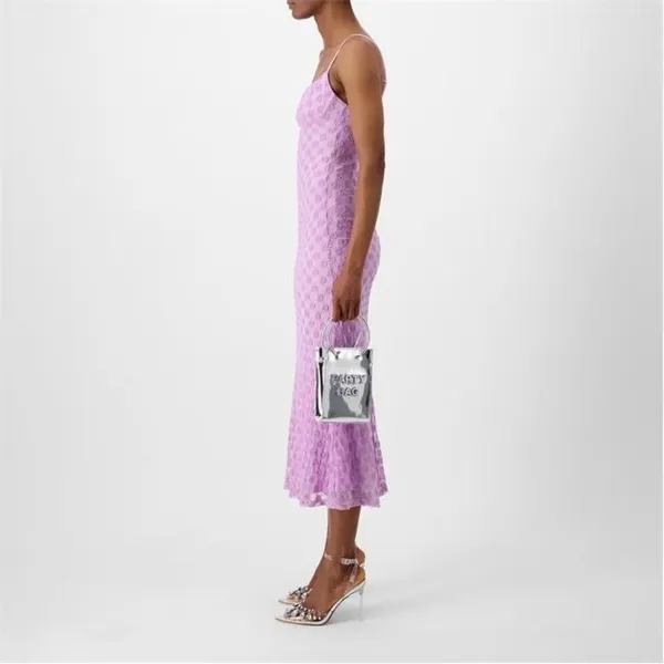 Bardot Adoni Mesh Midi Dress in Lilac Purple 6 New Womens Bodycon Stretch - Image 9