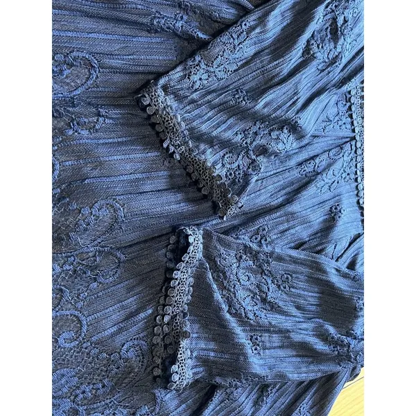 SUZANNE BETRO Navy Blue Lace Bodice Pleated Dress Women's Size XL -‎ NWT $100 - Image 7
