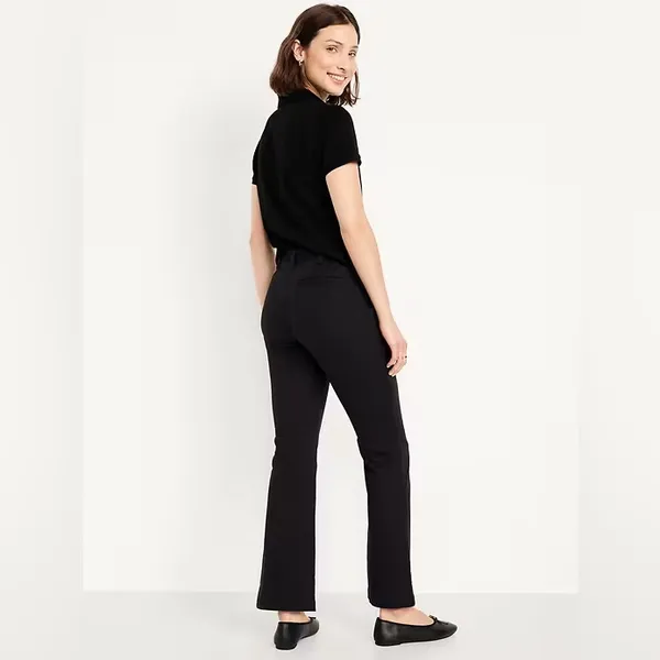 Old Navy Black High waisted‎ uniform Boot cut pants size 10 - Image 2