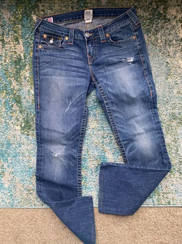 Vintage Y2K True Religion Becky boot cut jeans, size 29 - Image 9