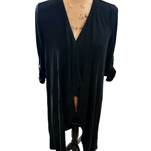 She + Sky Black Black Cardigan Size S NWT - Image 2