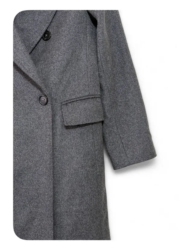 Quince Women’s Italian Wool Blend Double Breasted Long Coat Size Small - Image 9