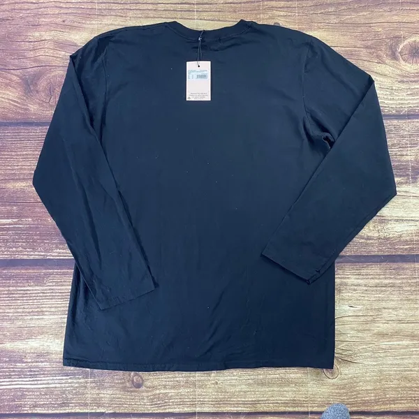 Missguided L’amour Paris Long Sleeve T-Shirt Black Graphic Print Oversized Sz M - Image 4