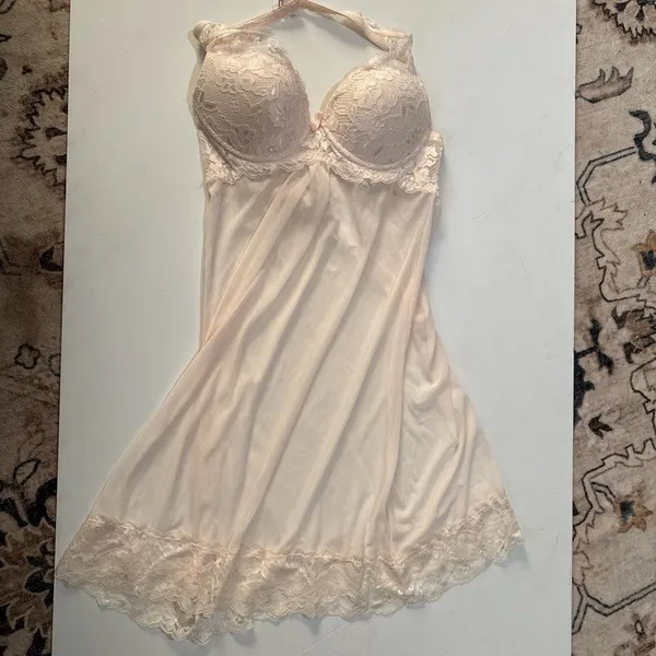 Envy Lace Trim Chemise Nightgown – Size Small - Image 3
