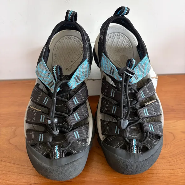 Keen Newport H2 Waterproof Hiking Sandals Black Blue 1019292‎ Womens Size 5 - Image 3