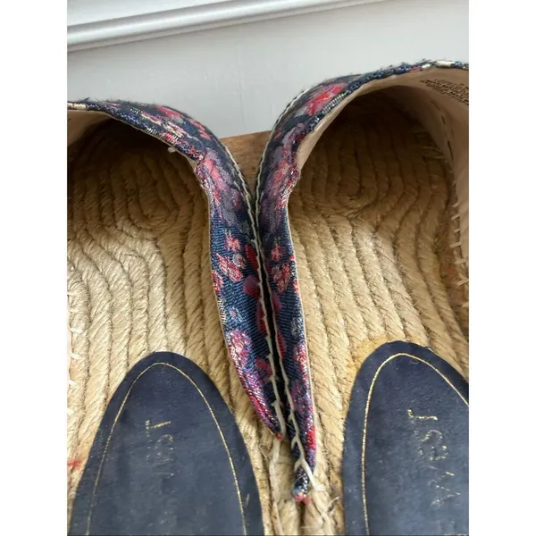 Nine West Volley Espadrille Mule Blue Red Silver Textile 9 - Image 7