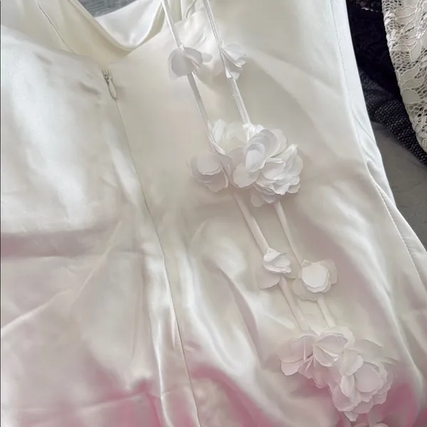 Meshki White Halter Slip Mini Dress - Image 4