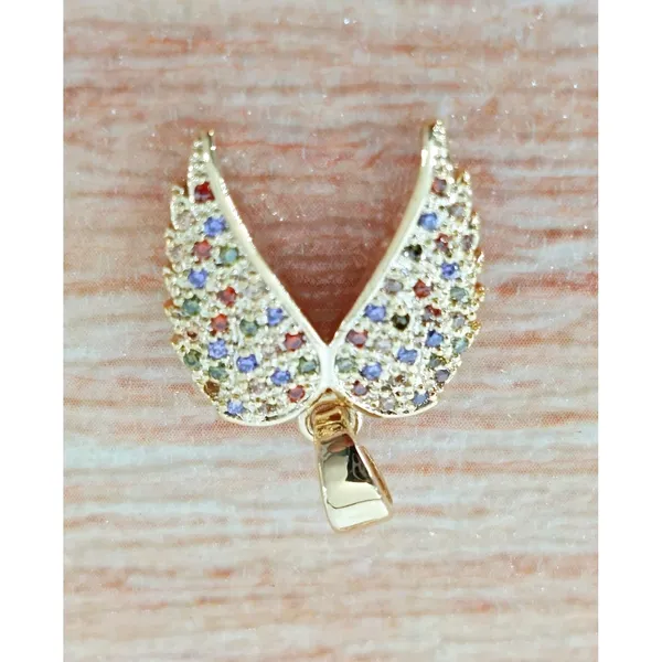 Golden Time Gold-Plated Angel Wing Jewelry Set Featuring Inlaid Colorful Stones - Image 4