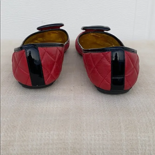 Marc Fisher Red& Black Leather Flats - Image 8