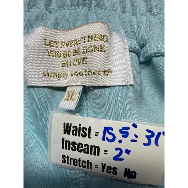 Simply Southern Ice‎ Blue Pearl Star Crop Sweatshirt and Skort Set XL NEW - Image 5