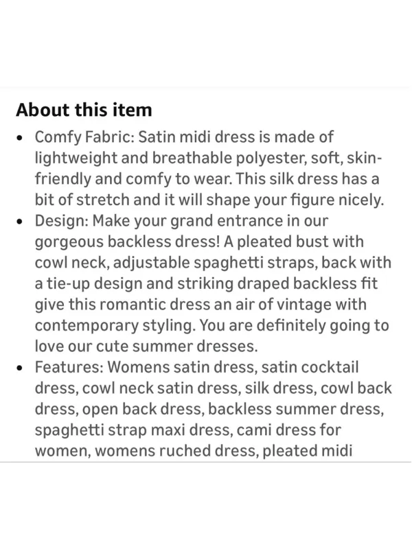 NWT Mogidol Red Satin Cowl Neck Backless Midi Dress Size L - Image 10