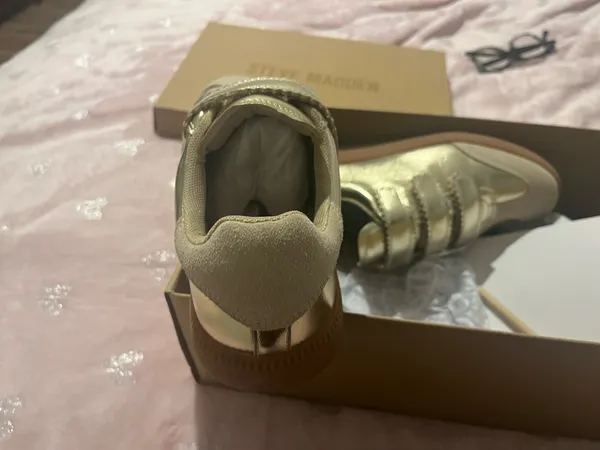Gold Steve Madden Momentum Sneakers - Image 3