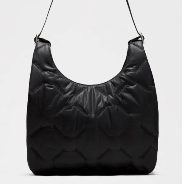 Lululemon Black Quilted Shoulder Hobo Bag - Image 10