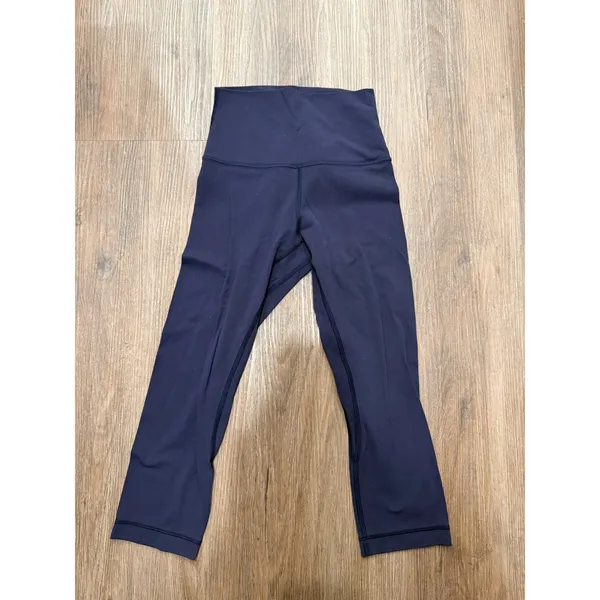 Lululemon align High Rise Cropped‎ Leggings Navy Blue Activewear Yoga Pants - Image 3