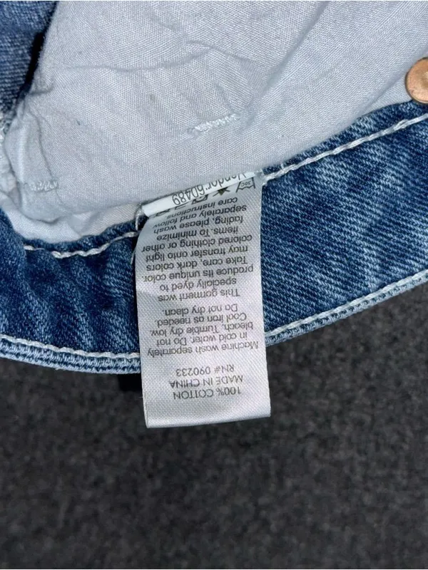 Pacsun Jeans 90s Boyfriend Straight 24 Medium Blue Denim Cargo Utility Workwear - Image 8