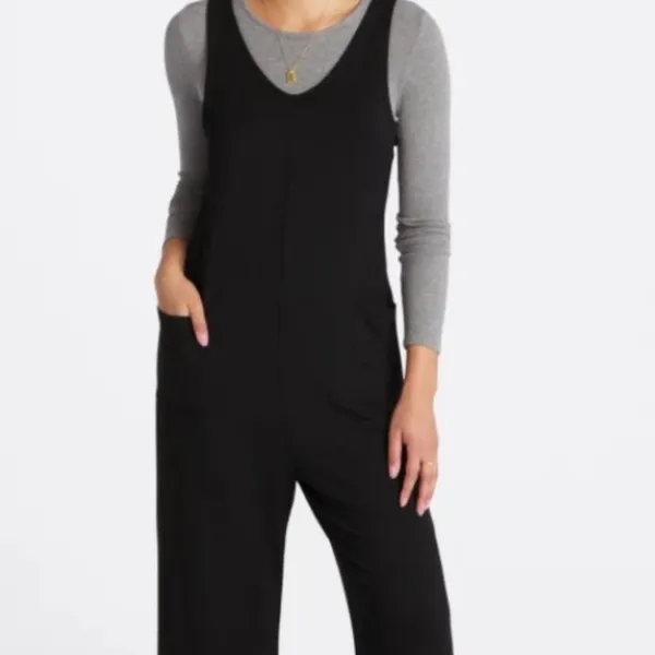 Threads 4 Thought jumpsuit romper black NEW Rainey Patch Pocket large stretch - Image 3