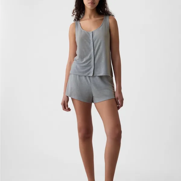 NWT Gap Linen  Gray Pajama Shorts - Image 3