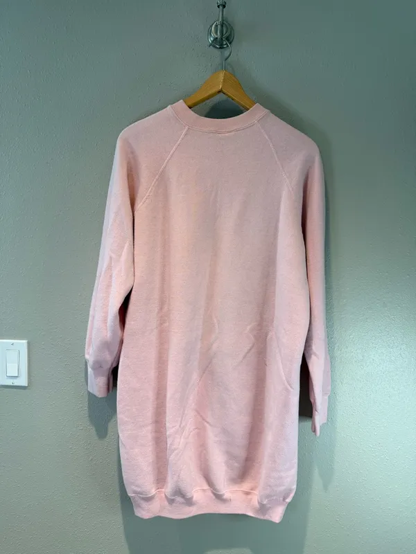 Sturdy Sweats by Lee Vintage Pastel Pink Oversized Crewneck Sweatshirt Medium - Image 4
