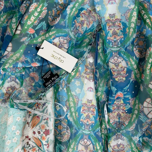 CITY CHIC Maxi Dress Womens 18 Rhinestone Boho Floral Party Wedding Date Church - Image 9