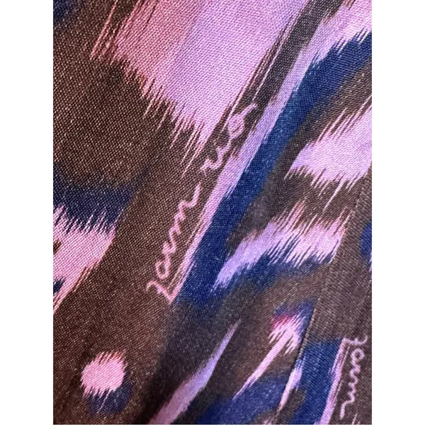 Farm Rio Bohemian Silky Satin Pineapple Ikat A-Line Midi Maxi Skirt Size Large - Image 12