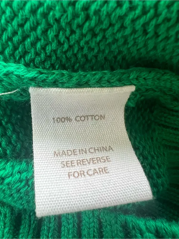 BRIT.NY Green Golf Love Embroidered Cotton Knit Crewneck Sweater Size M Preppy M - Image 5