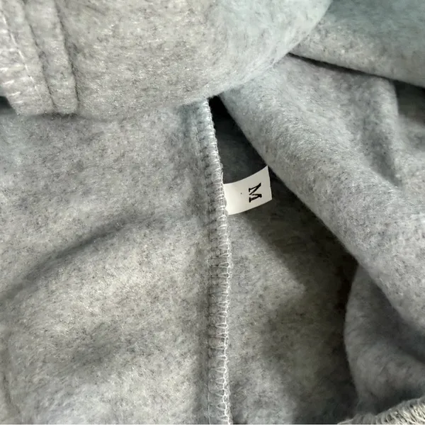 Women’s NEW Heathered Grey Pull On Drawstring Side Pockets Sweatpants Size M #26 Gray Size M - Image 6