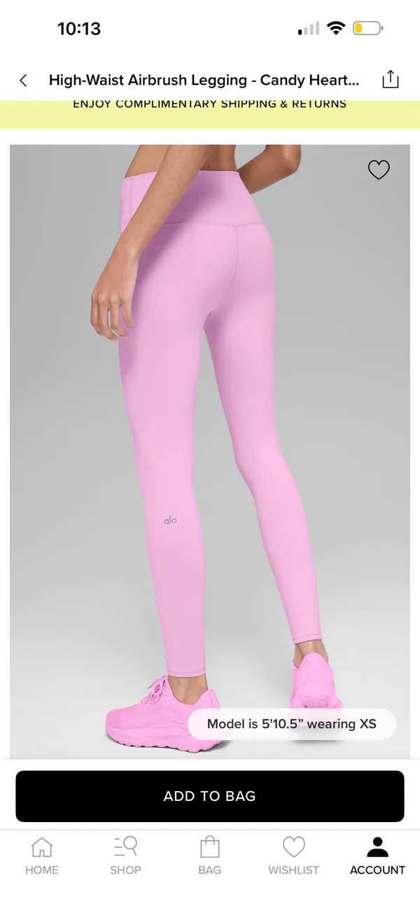 Alo yoga high waisted airlift candy heart pink full length leggings - Image 5