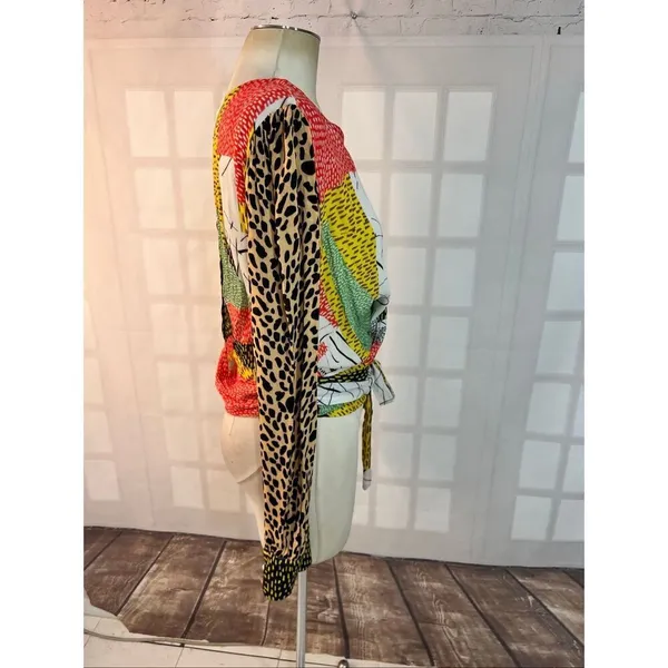 Blink London Anthropologie unique wrap long sleeve blouse size xl - Image 6