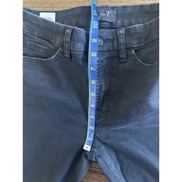 7 for All Mankind Slim Women's Size 4 Black Denim Stretch Jeans 2785 - Image 4