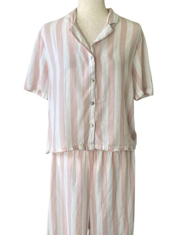 Sincerely Jules Pink & White 2 pc Pajama Set - Image 6