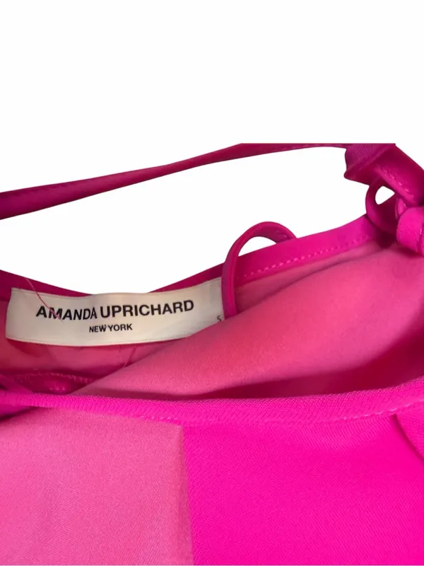 Amanda Uprichard Hot Pink Cowl Neck Maxi Dress – Small - Image 4