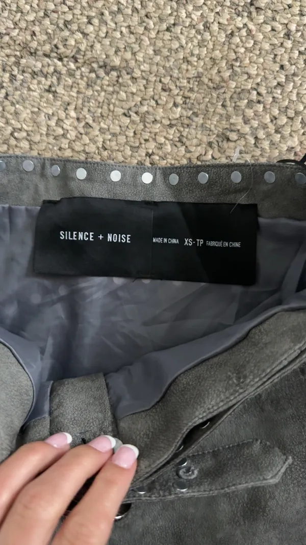 Urban Outfitters Faux Leather Skirt Silence + Noise - Image 3