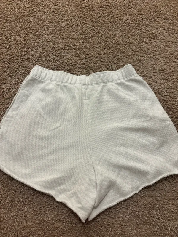 Aerie Sweat Shorts White - Image 4
